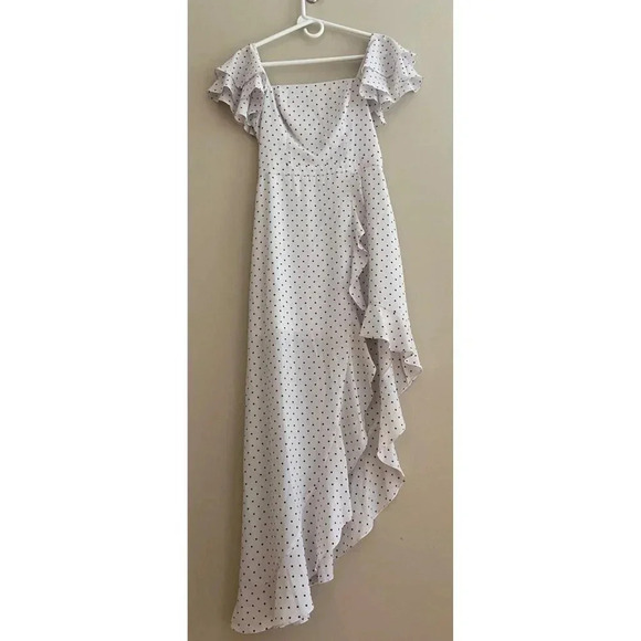 Ali and Jay LA Small Terrace Time Ruffle Slit Polka Dot Maxi Dress - Picture 5 of 11